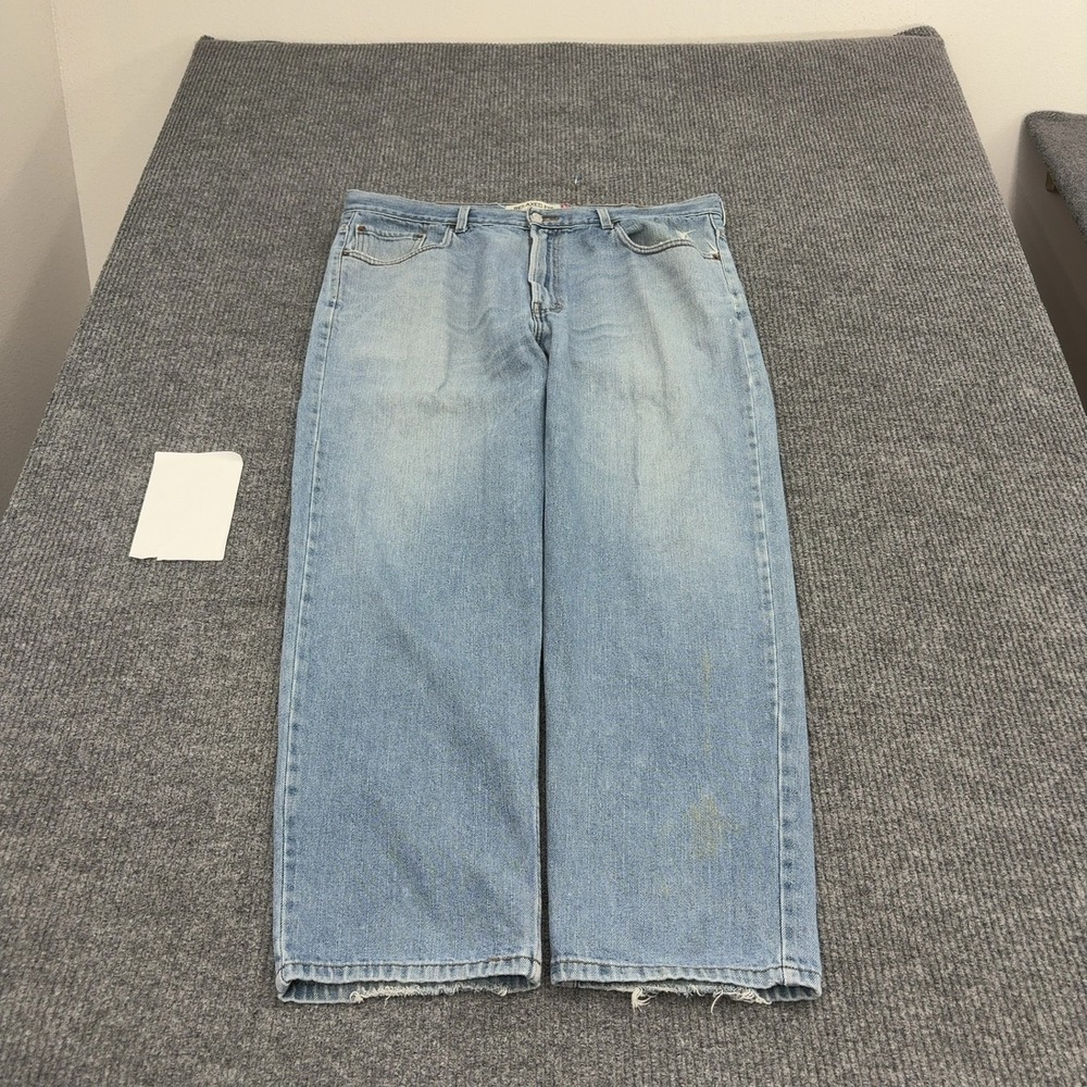Levis Jeans Mens 40x30 Blue Cotton Relaxed Fit 550 Light Wash Denim Streetwear